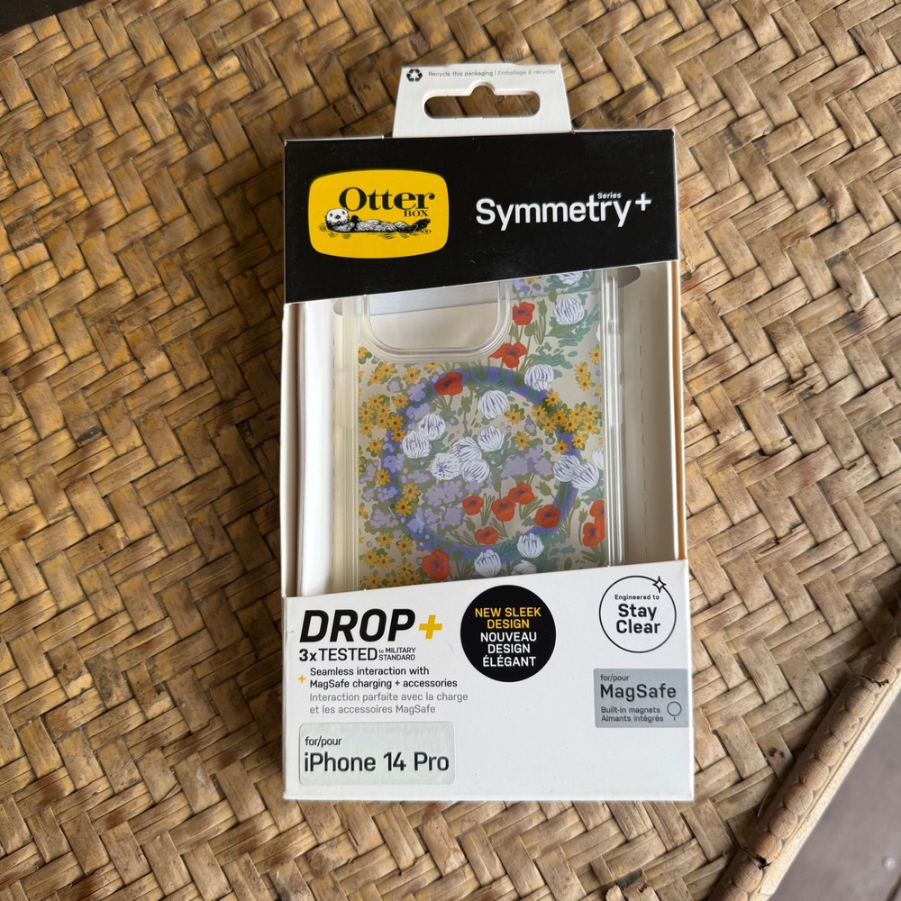 OtterBox Symmetry+ Case iPhone 14 Pro Clear Floral MagSafe Protective Cover New